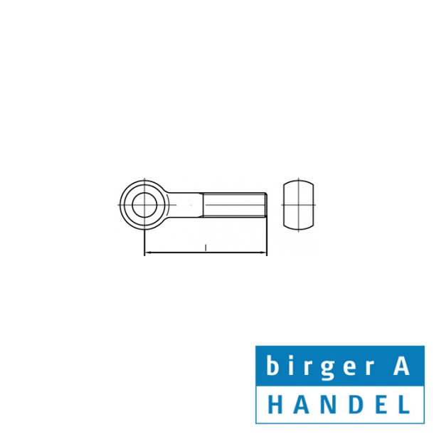 Din 444B  M 10x60 messing jebolt