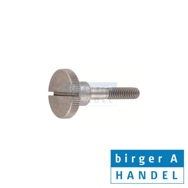 Din 465 M 4x16 knurled rustfri 1.4305 fingerskrue med nav og krv