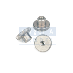 Din 466  M 5 knurled rustfri 1.4305 fingermtrik med nav