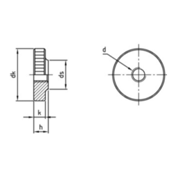 Din 467  M 3 knurled messing fingermtrik
