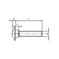 Din 603 M 10x90/90 rustfri syrefast A4 brddebolt