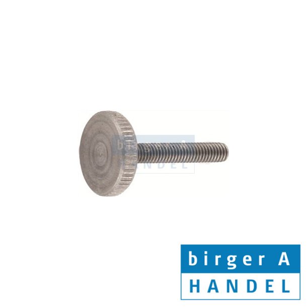 Din 653  M 4x10 knurled rustfri 1.4305 fingerskrue uden nav