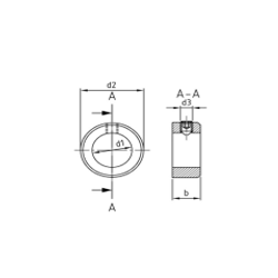 Din 705 stopring rustfri A2 25x40x16