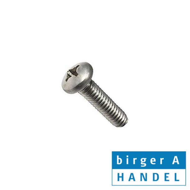 Din 7985 UNC 8-32x1/4" (6mm) panhovedet rustfri syrefast A4 