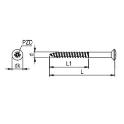 Din7995messing 3.5x45trskrue linsehovedpozidrive