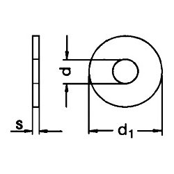 Din 9021 M 2-2.2x7.0x0.8 rustfri syrefast A4 skrmskive 