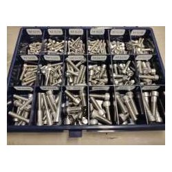 Din 912 M 4-5-6-8 rustfri syrefast A4 cylinder hoved insex sortiment 18 rums