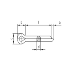 Din 94  5.0x20 rustfri syrefast A4 split
