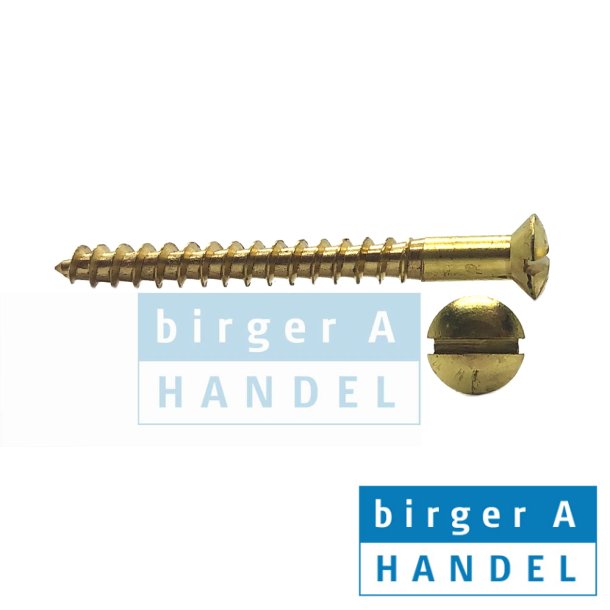 Din 95 messing  5.0x60 linsehoved trskrue lige krv