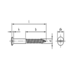 Din 95 messing  4.5x35 linsehoved trskrue lige krv