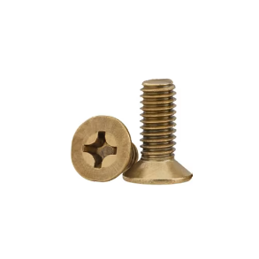 Din 965 messing M 4x8 maskinskrue undersnket krydskrv