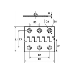 H�ngsel type F rustfri A2 50x60x1.5mm