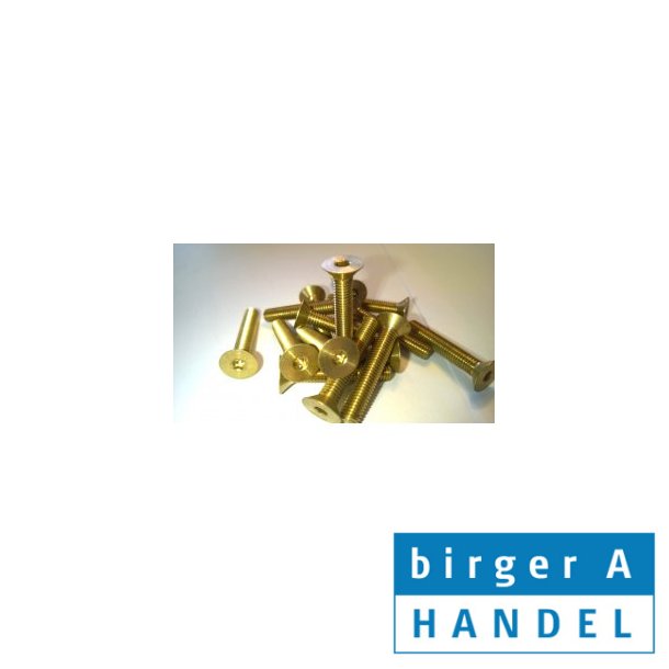 Din 7991 messing M 4x20 undersnket insex skrue
