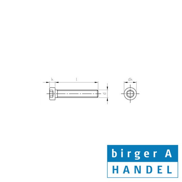 Iso 14580 M 5x20 rustfri A2 CH lille hoved indv. Tx25 pakke a 500 stk