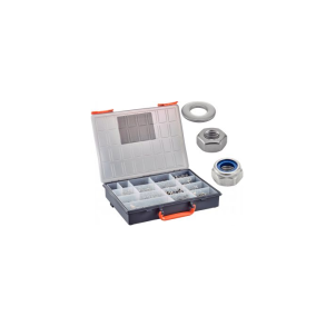 Mtrik / skive sortiment rustfri syrefast A4 15 rums