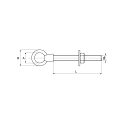 Lang jebolt rustri syrefast A4 M 6x60