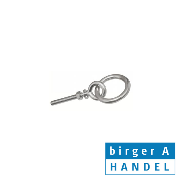 jebolt med ring rustfri syrefast A4 M 6x80