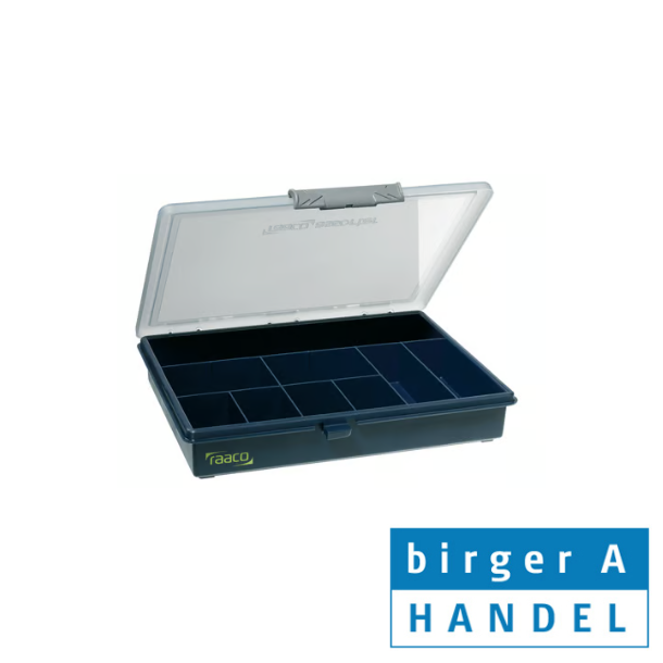 Raaco sortiment kasse tom med 9 rum