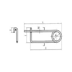 Sikkerhedssplit 3x16x80mm rustfri syrefast A4