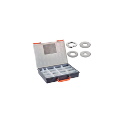 Skive sortiment rustfri syrefast A4 15 rums 1530 dele