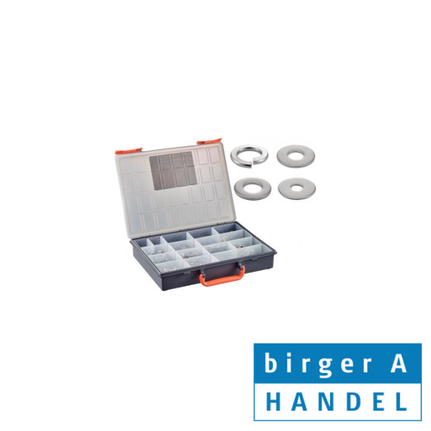 Skive sortiment rustfri syrefast A4 15 rums 1530 dele