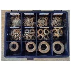 Planskive sortiment Din 125A nylon PA M 2-20mm 12 rums