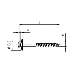 Spenglerskrue rustfri A2-Cu  4.5x35 TX20 2-delt med ttningsskive