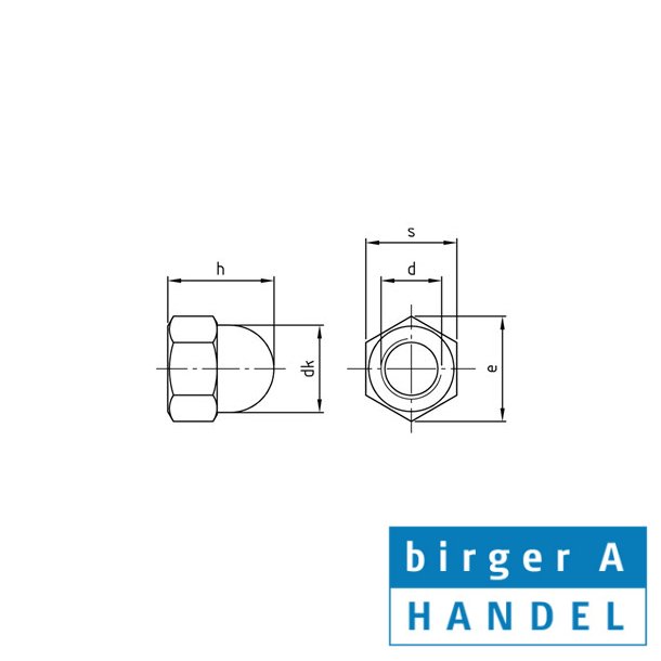 Din 1587 M30 rustfri syrefast A4 topmtrik