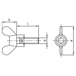 Din 316 M 10x25 messing fljskrue 