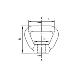 DIN 80704 rustfri syrefast A4 M6 kurvemtrik