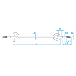 Stormkrog messing  4.00x80
