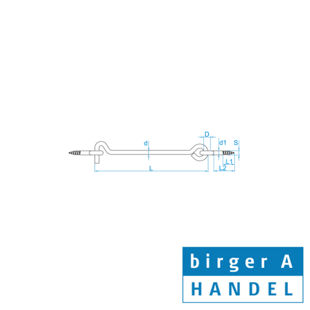 Stormkrog messing  4.00x80