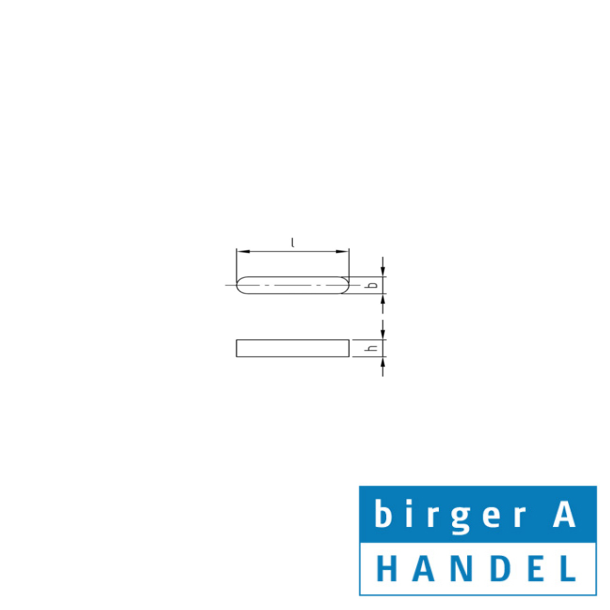 Din 6885 pasfeder rustfri syrefast A4 3x3x20mm pakke a 100 stk