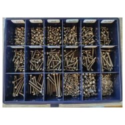 Din 933 M 4 rustfri syrefast A4 s�tskrue sortiment 18 rums