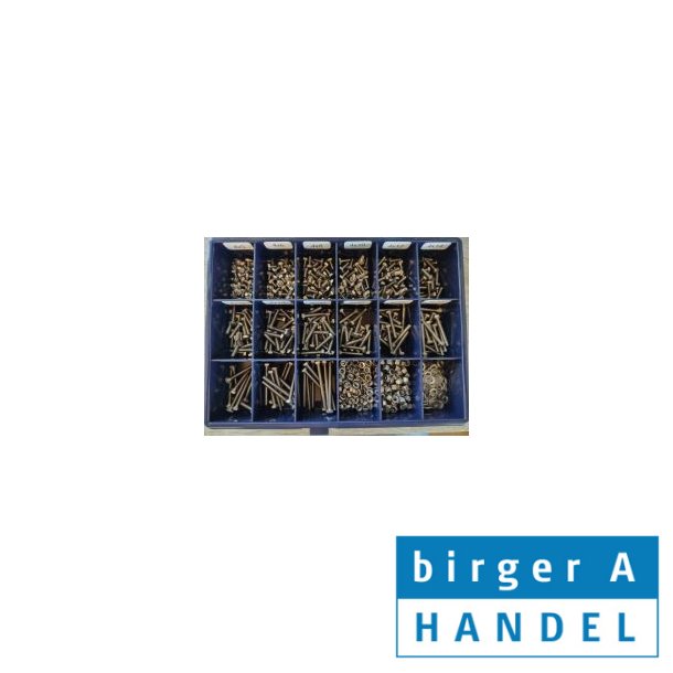 Din 933 M 4 rustfri syrefast A4 s�tskrue sortiment 18 rums